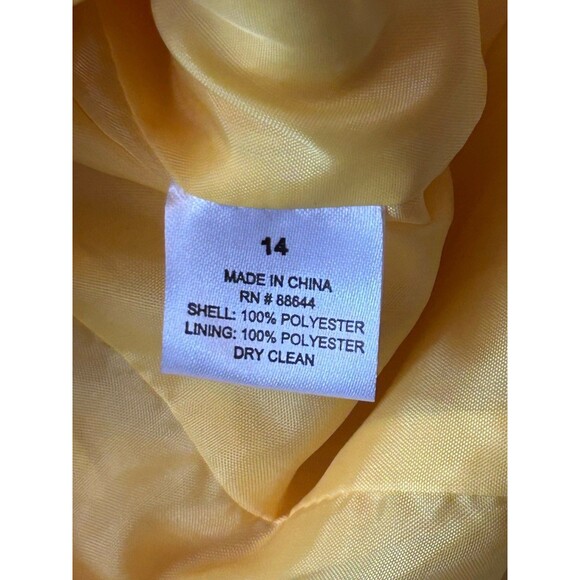 John Meyer Collection Vibrant Yellow Zip Front Blazer Sz‎ 14 - Picture 6 of 6
